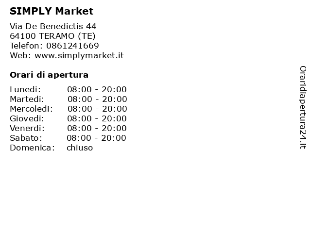 SIMPLY Market a TERAMO (TE): indirizzo e orari di apertura