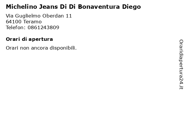 Michelino Jeans Di Di Bonaventura Diego a Teramo: indirizzo e orari di apertura