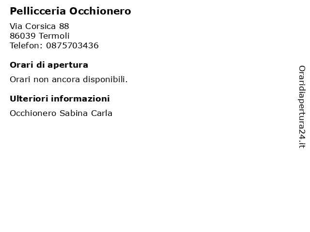 Pellicceria Occhionero a Termoli: indirizzo e orari di apertura