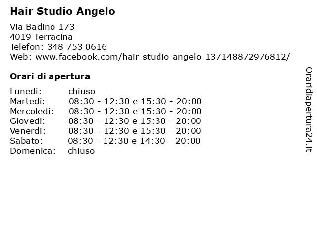 Hair Studio Angelo a Terracina: indirizzo e orari di apertura