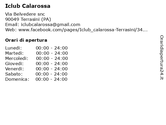 Iclub Calarossa a Terrasini (PA): indirizzo e orari di apertura