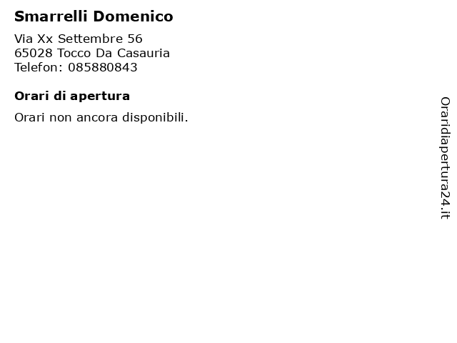 Smarrelli Domenico a Tocco Da Casauria: indirizzo e orari di apertura