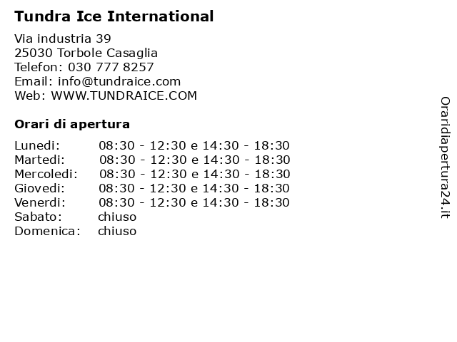 Tundra Ice International a Torbole Casaglia: indirizzo e orari di apertura