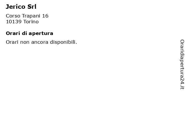 Jerico Srl a Torino: indirizzo e orari di apertura