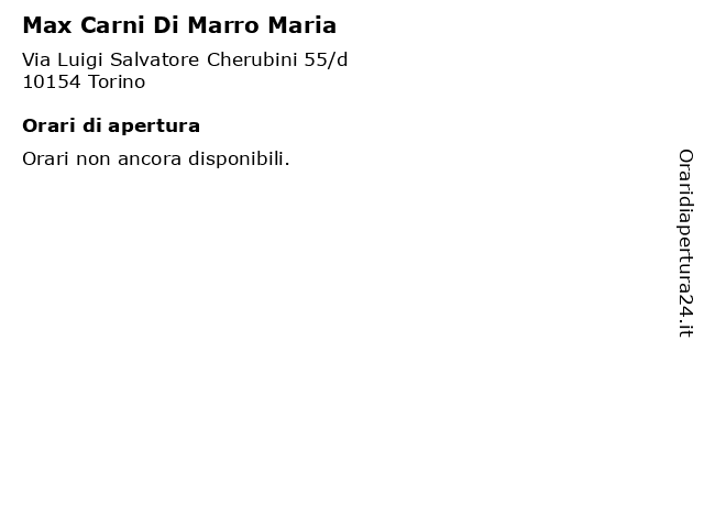 Max Carni Di Marro Maria a Torino: indirizzo e orari di apertura