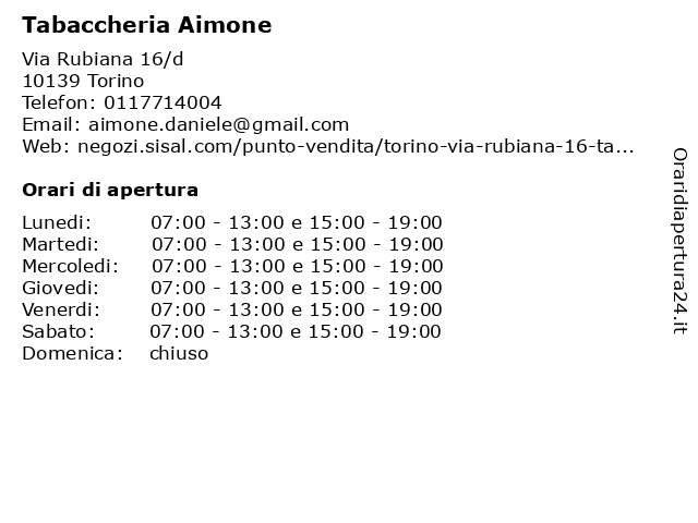 Santoro Pasquale a Torino: indirizzo e orari di apertura