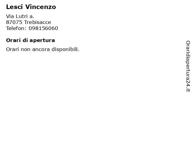 Lesci Vincenzo a Trebisacce: indirizzo e orari di apertura