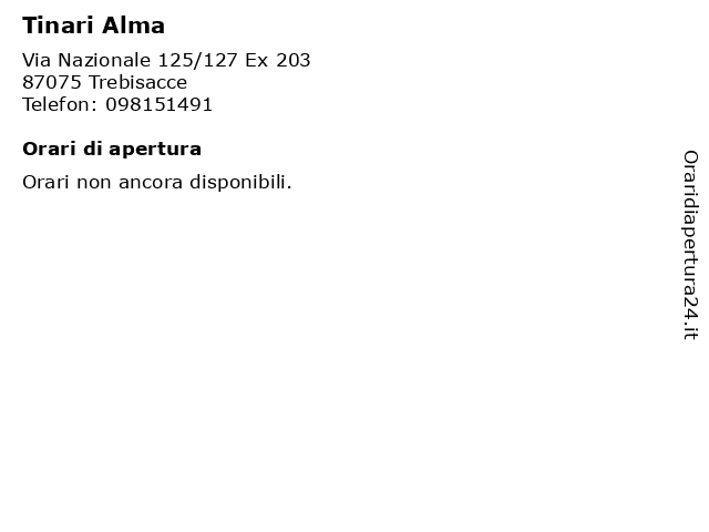 Tinari Alma a Trebisacce: indirizzo e orari di apertura