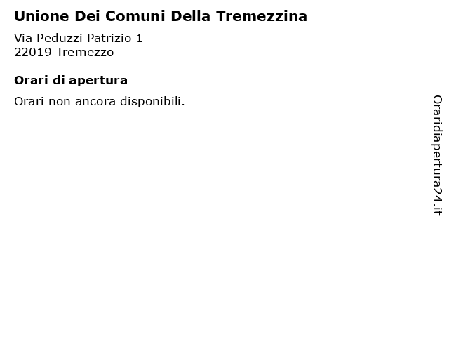 Unione Dei Comuni Della Tremezzina a Tremezzo: indirizzo e orari di apertura