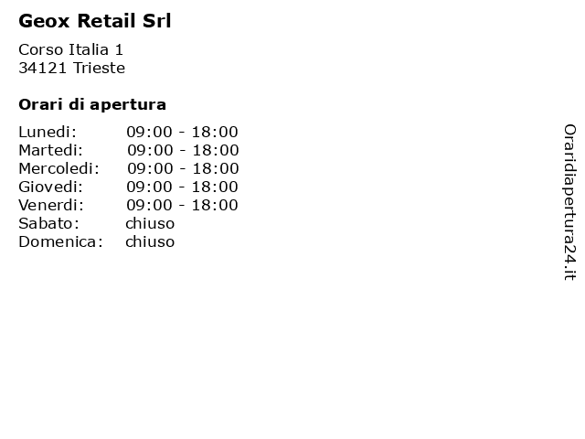 ᐅ Orari di apertura Retail Srl“ Italia
