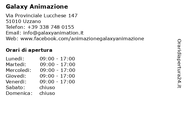Galaxy Animazione a Uzzano: indirizzo e orari di apertura