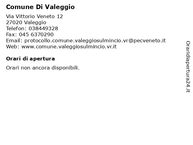 Comune Di Valeggio a Valeggio: indirizzo e orari di apertura