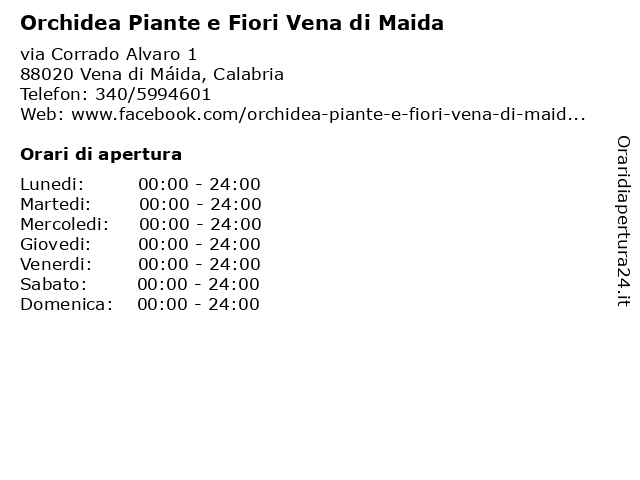 Orchidea Piante e Fiori Vena di Maida a Vena di Máida, Calabria: indirizzo e orari di apertura