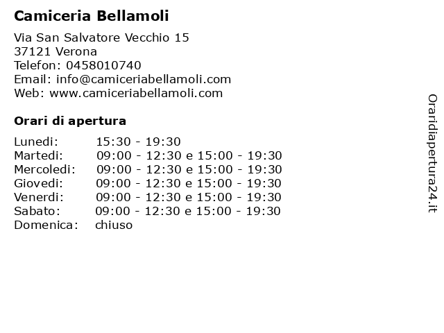 Camiceria Bellamoli a Verona: indirizzo e orari di apertura