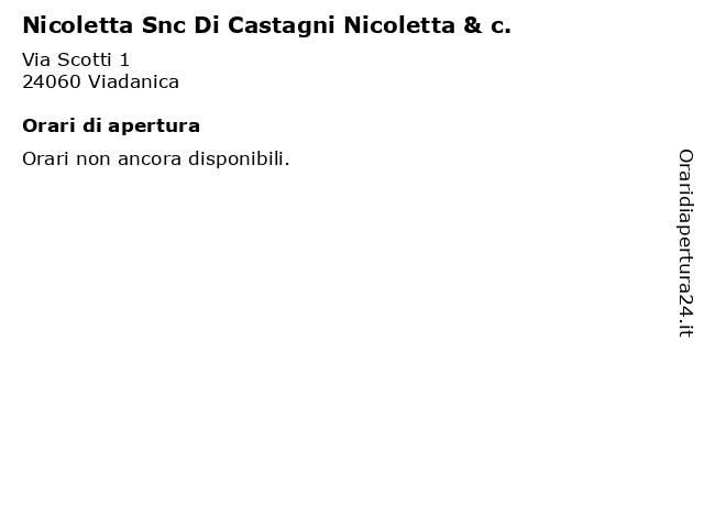 Nicoletta Snc Di Castagni Nicoletta & c. a Viadanica: indirizzo e orari di apertura