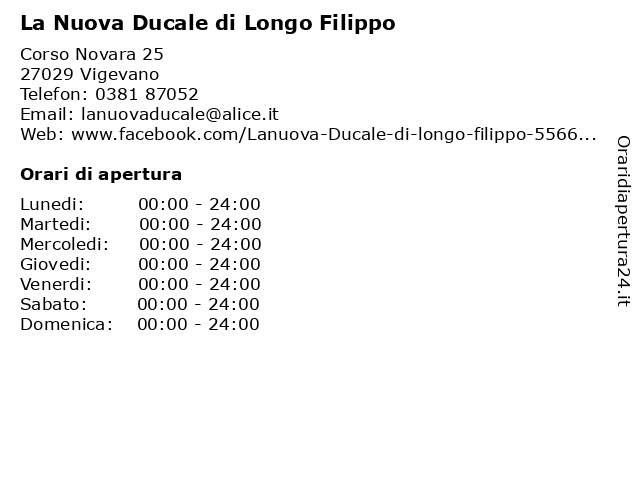 La Nuova Ducale di Longo Filippo a Vigevano: indirizzo e orari di apertura