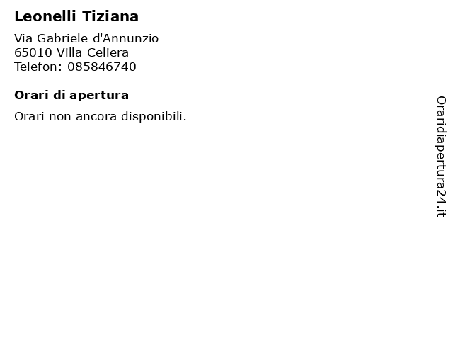 Leonelli Tiziana a Villa Celiera: indirizzo e orari di apertura