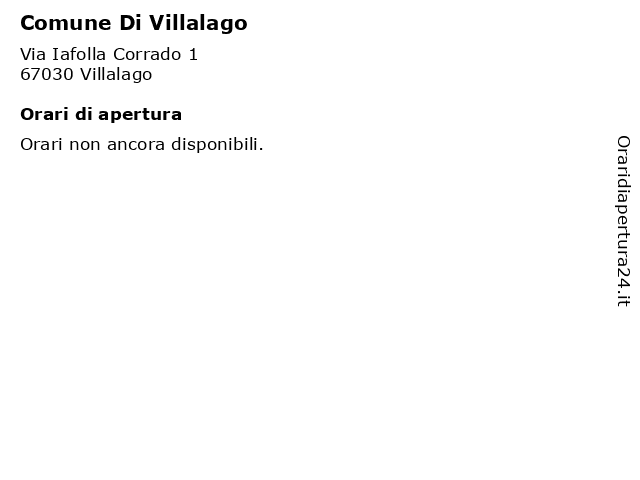 Comune Di Villalago a Villalago: indirizzo e orari di apertura