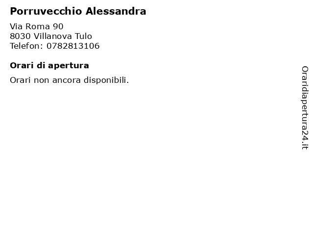Porruvecchio Alessandra a Villanova Tulo: indirizzo e orari di apertura
