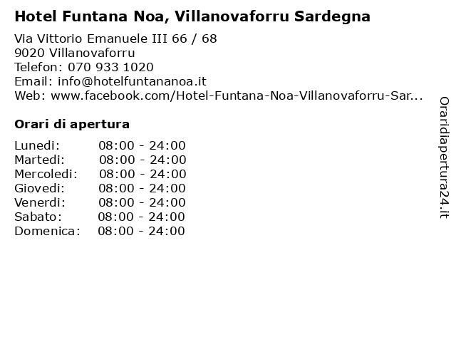 Hotel Funtana Noa, Villanovaforru Sardegna a Villanovaforru: indirizzo e orari di apertura