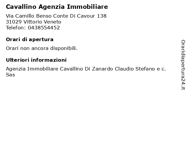 Cavallino Agenzia Immobiliare a Vittorio Veneto: indirizzo e orari di apertura