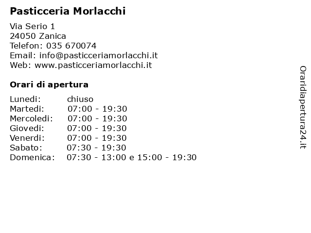 Pasticceria Morlacchi a Zanica: indirizzo e orari di apertura